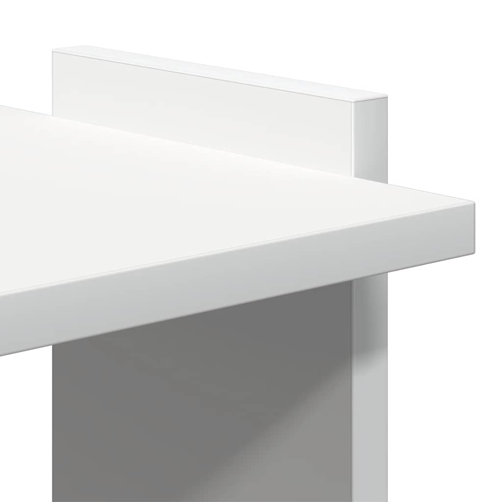 vidaXL Bibliothèque à 3 étagères Blanc 60x30x120 cm Bois d'ingénierie