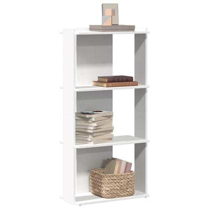 vidaXL Bibliothèque à 3 étagères Blanc 60x30x120 cm Bois d'ingénierie