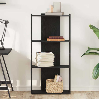 vidaXL Bücherregal 3 Böden Schwarz 60x30x120 cm Holzwerkstoff