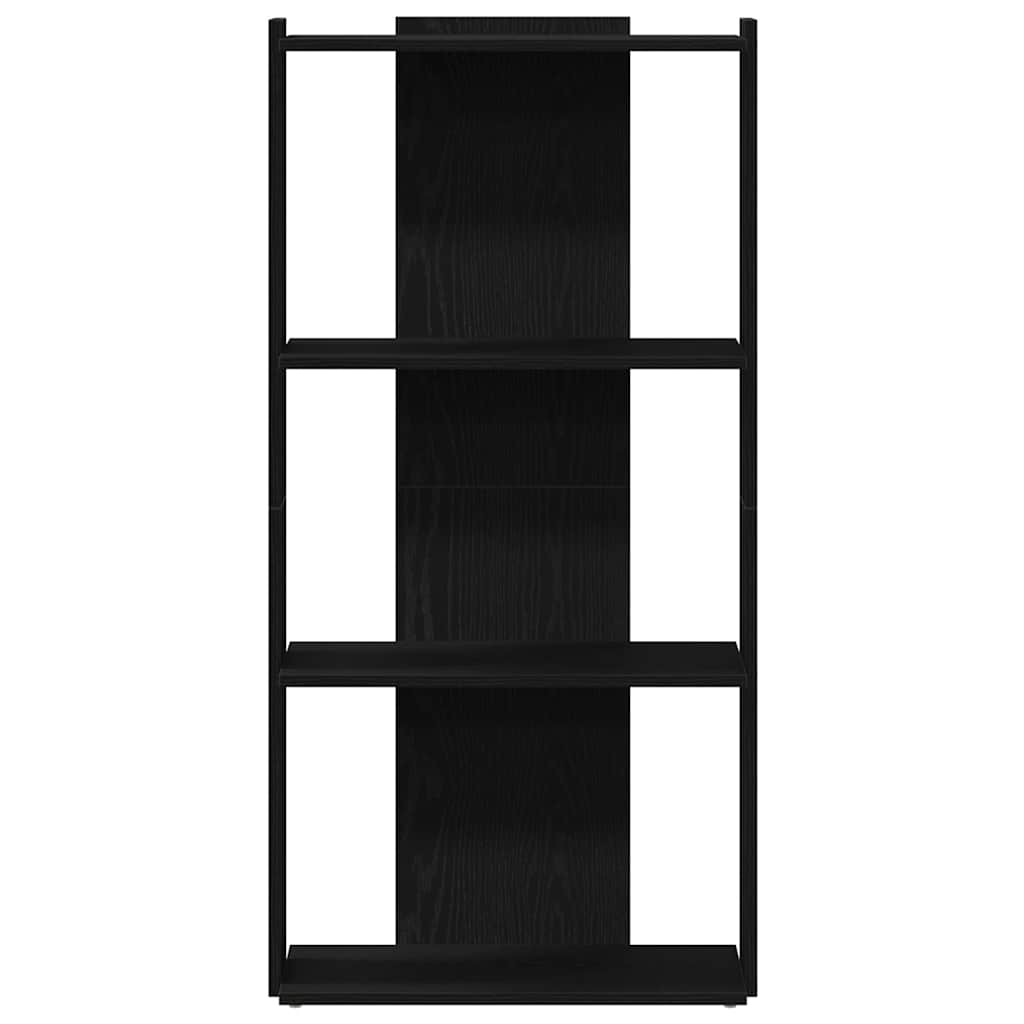 vidaXL Bücherregal 3 Böden Schwarz 60x30x120 cm Holzwerkstoff