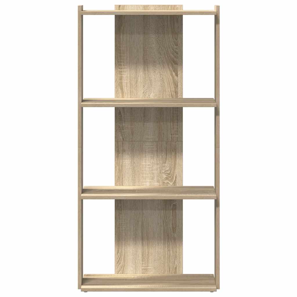 vidaXL Bücherregal 3 Böden Sonoma-Eiche 60x30x120 cm Holzwerkstoff