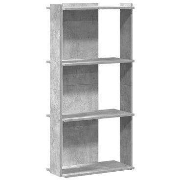 vidaXL Bücherregal 3 Böden Betongrau 60x30x120 cm Holzwerkstoff