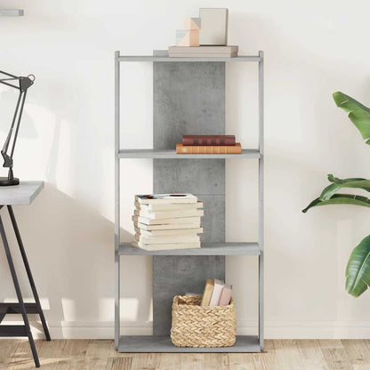 vidaXL Bücherregal 3 Böden Betongrau 60x30x120 cm Holzwerkstoff