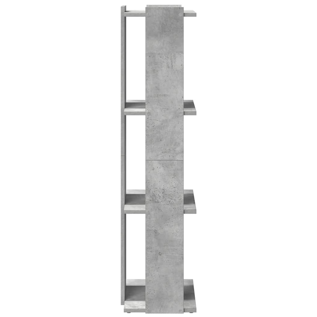 vidaXL Bücherregal 3 Böden Betongrau 60x30x120 cm Holzwerkstoff
