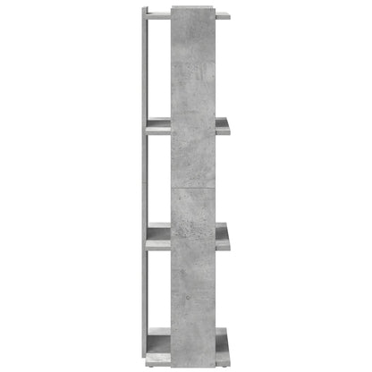vidaXL Bücherregal 3 Böden Betongrau 60x30x120 cm Holzwerkstoff
