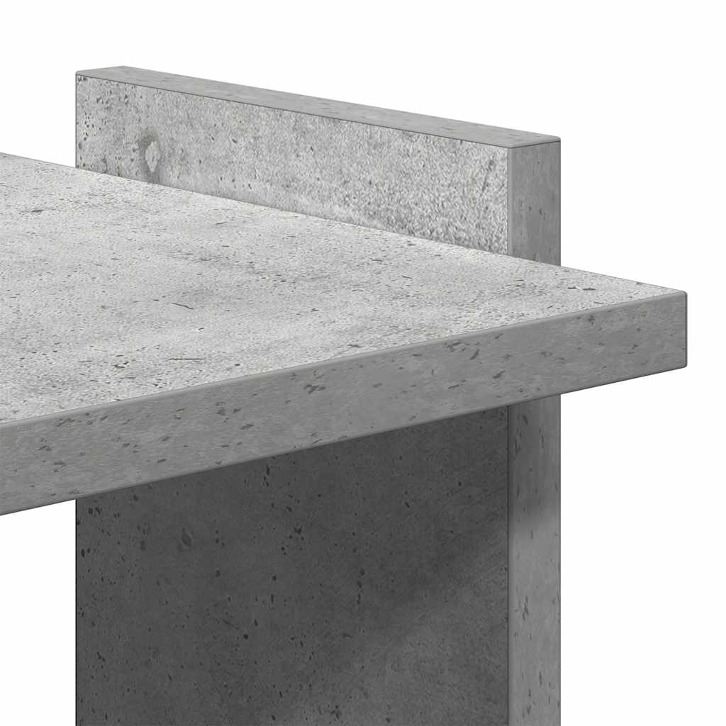 vidaXL Bücherregal 3 Böden Betongrau 60x30x120 cm Holzwerkstoff