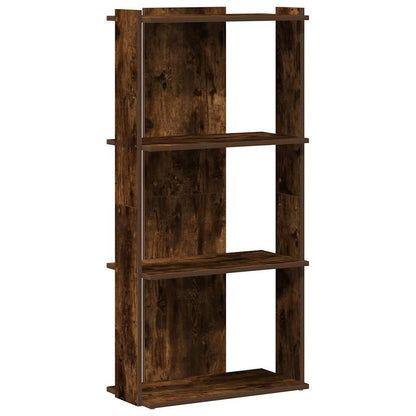 vidaXL Bücherregal 3 Böden Räuchereiche 60x30x120 cm Holzwerkstoff