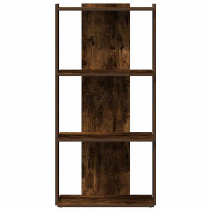 vidaXL Bücherregal 3 Böden Räuchereiche 60x30x120 cm Holzwerkstoff