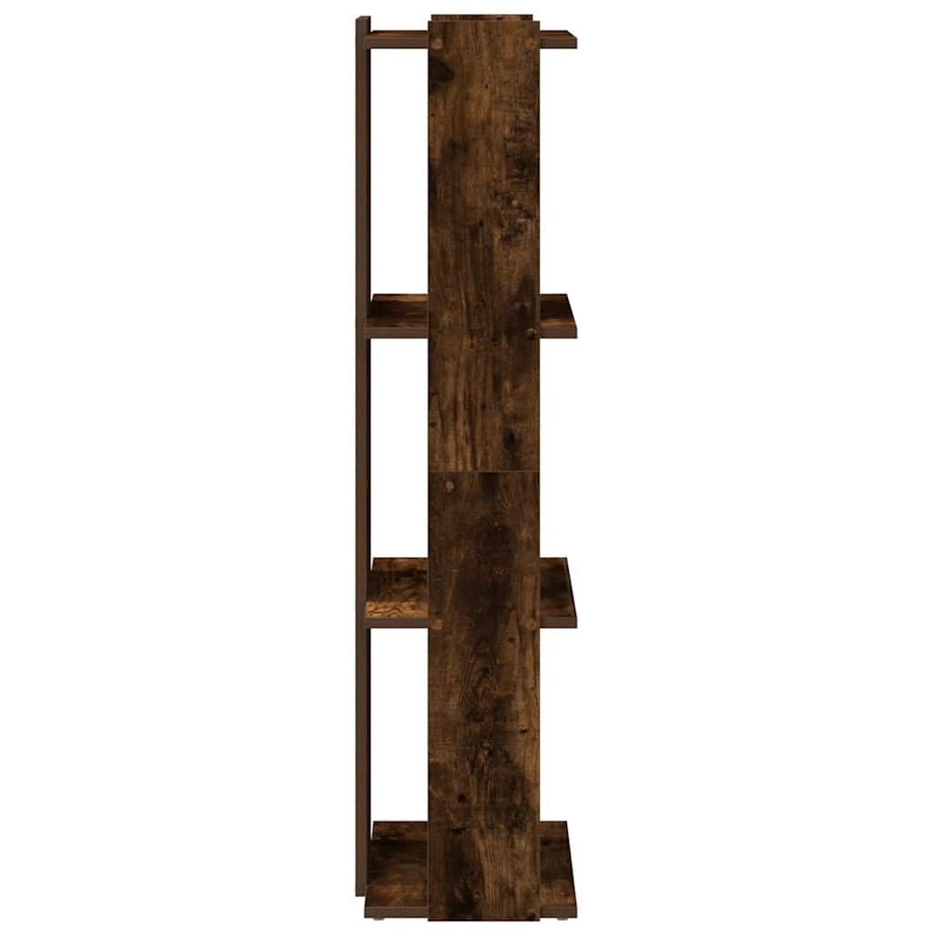 vidaXL Bücherregal 3 Böden Räuchereiche 60x30x120 cm Holzwerkstoff