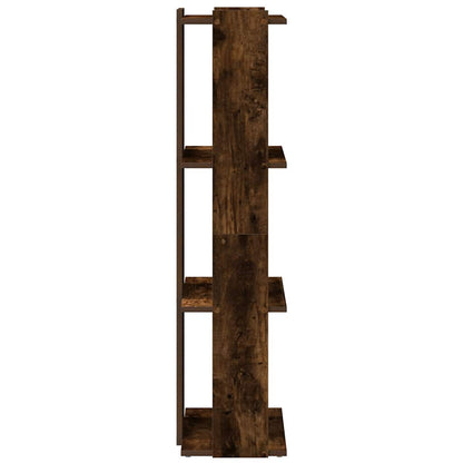 vidaXL Bücherregal 3 Böden Räuchereiche 60x30x120 cm Holzwerkstoff