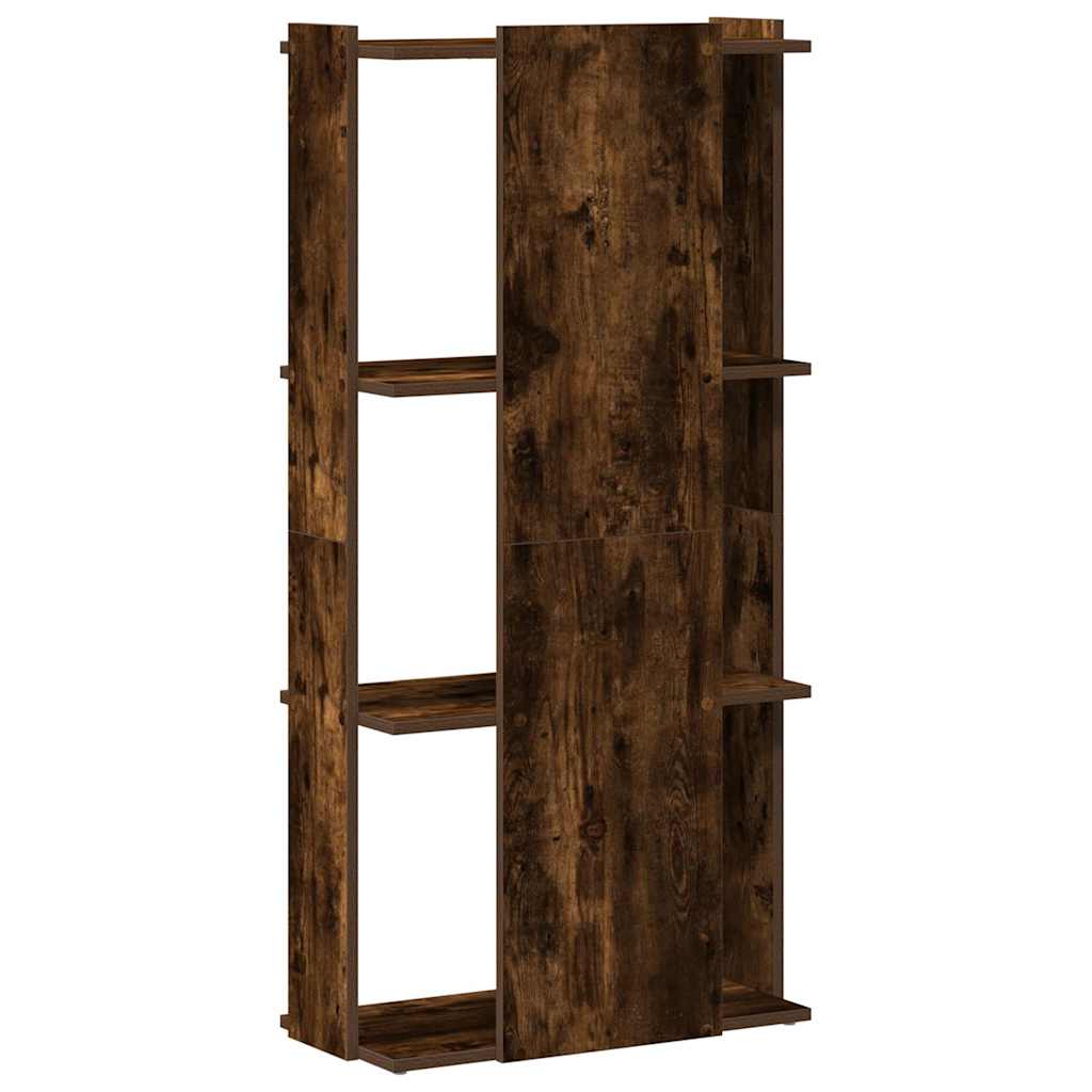 vidaXL Bücherregal 3 Böden Räuchereiche 60x30x120 cm Holzwerkstoff