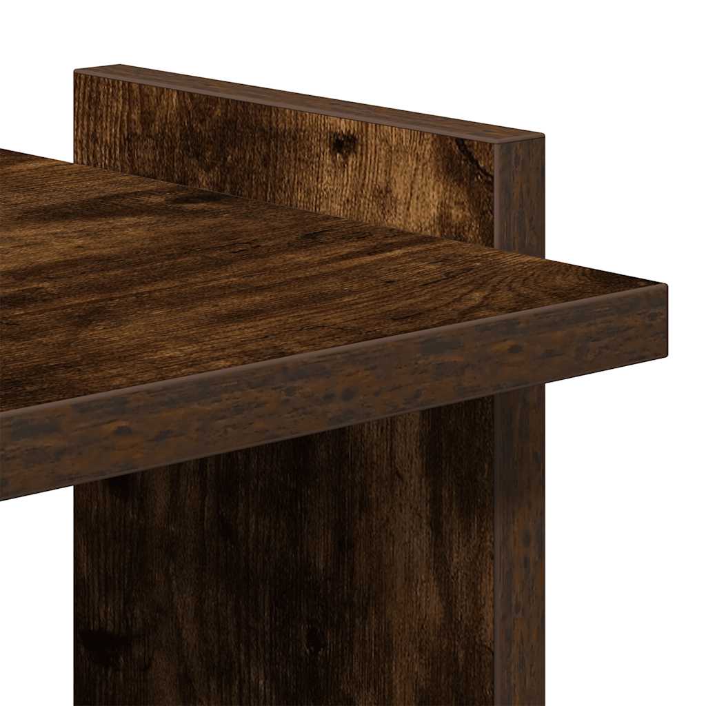 vidaXL Bücherregal 3 Böden Räuchereiche 60x30x120 cm Holzwerkstoff