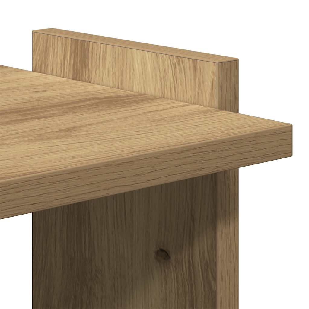 vidaXL Bücherregal 3 Böden Artisan-Eiche 60x30x120 cm Holzwerkstoff