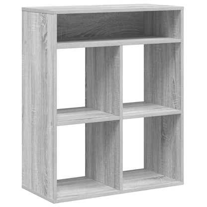 vidaXL Bücherregal Grau Sonoma 66x31x80 cm Holzwerkstoff