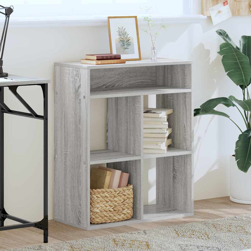 vidaXL Bücherregal Grau Sonoma 66x31x80 cm Holzwerkstoff