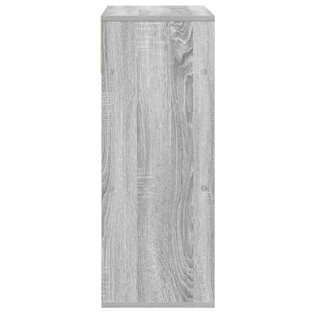 vidaXL Bücherregal Grau Sonoma 66x31x80 cm Holzwerkstoff