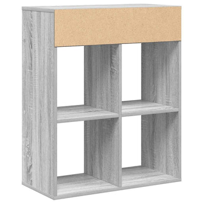 vidaXL Bücherregal Grau Sonoma 66x31x80 cm Holzwerkstoff