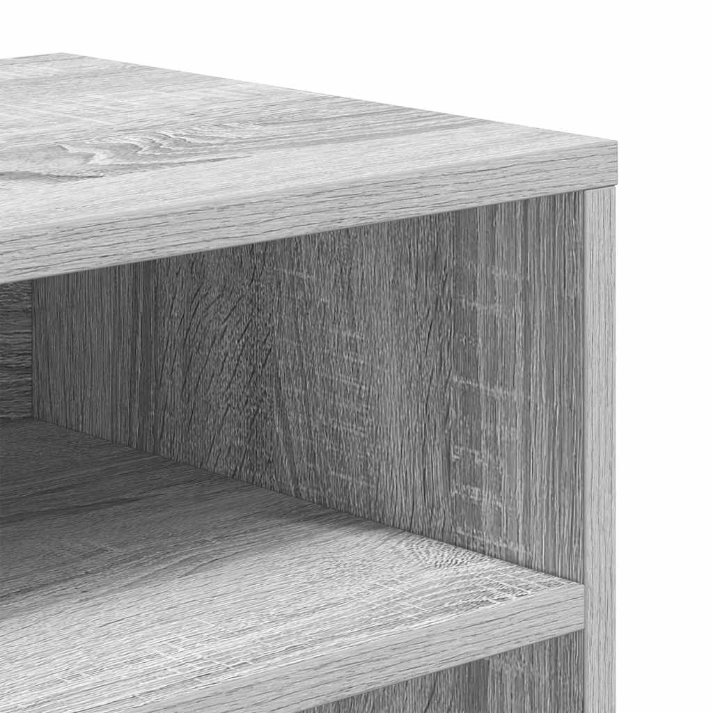 vidaXL Bücherregal Grau Sonoma 66x31x80 cm Holzwerkstoff