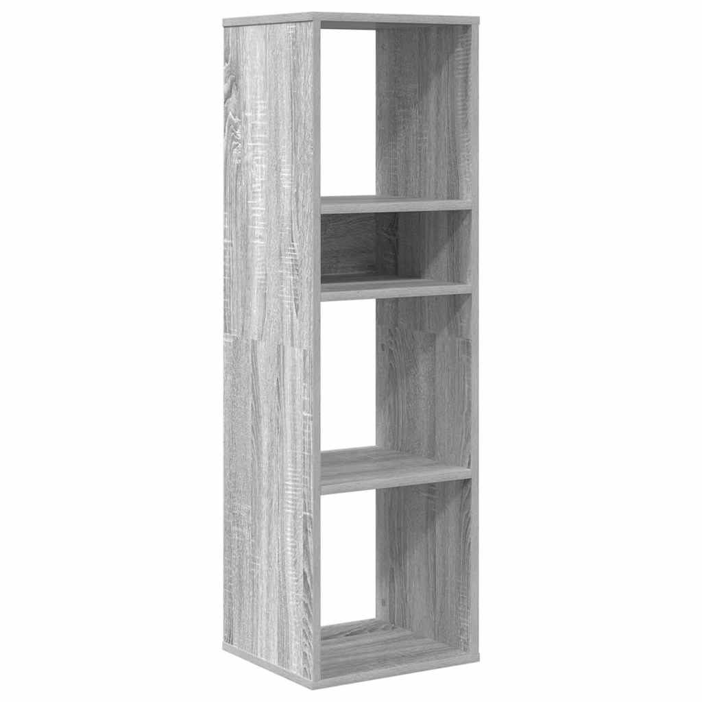 vidaXL Bücherregal Grau Sonoma 34x31x112 cm Holzwerkstoff
