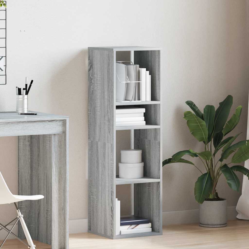 vidaXL Bücherregal Grau Sonoma 34x31x112 cm Holzwerkstoff