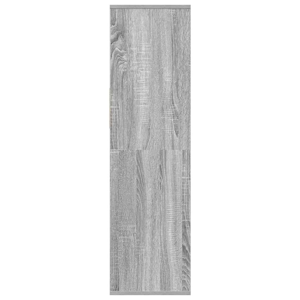vidaXL Bücherregal Grau Sonoma 34x31x112 cm Holzwerkstoff