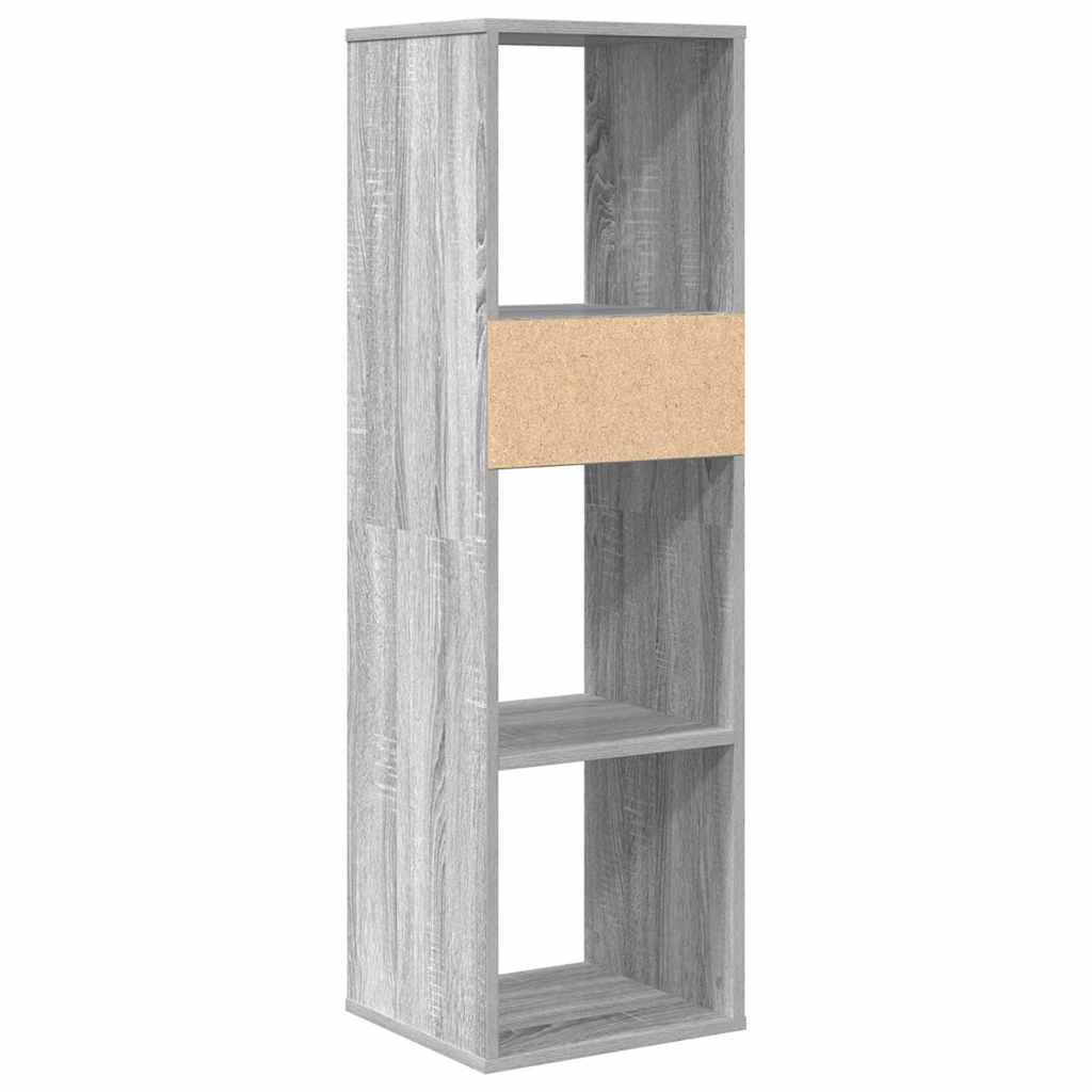 vidaXL Bücherregal Grau Sonoma 34x31x112 cm Holzwerkstoff