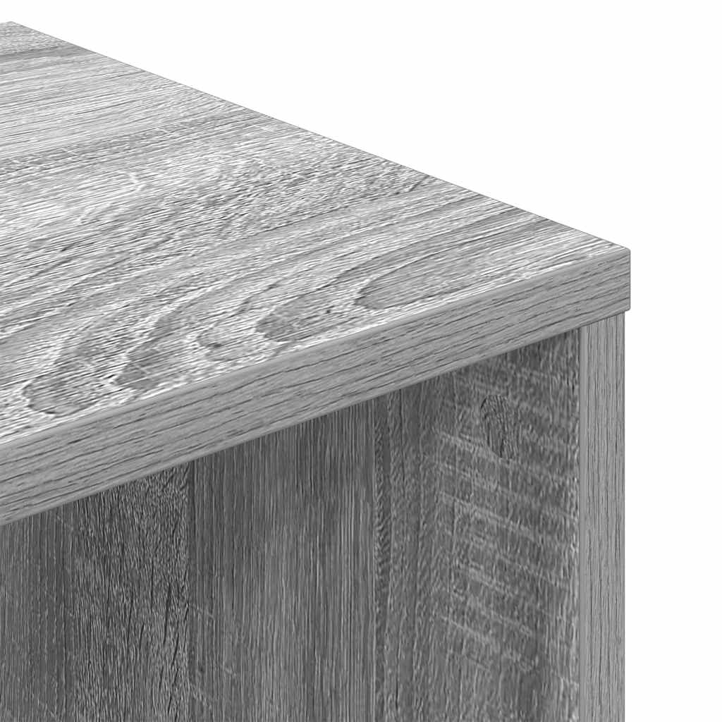 vidaXL Bücherregal Grau Sonoma 34x31x112 cm Holzwerkstoff