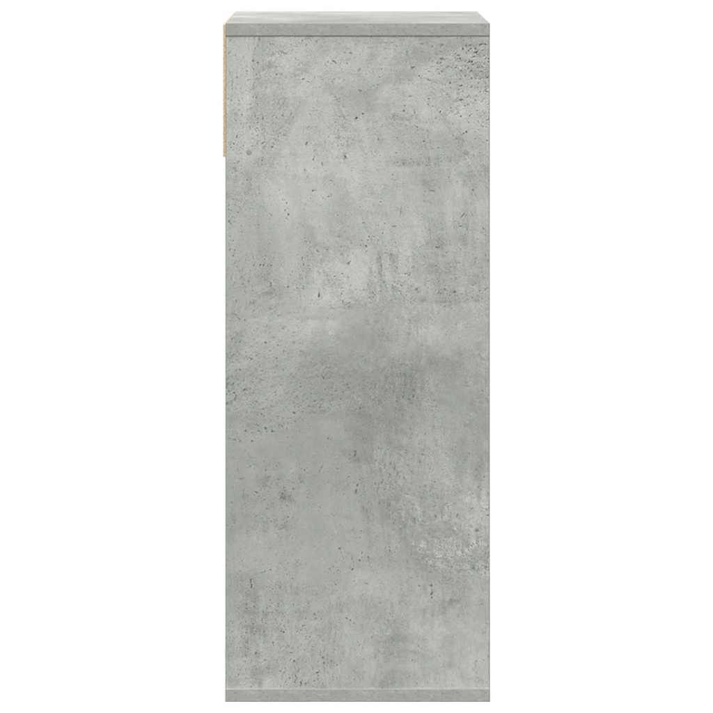vidaXL Bücherregal Betongrau 34x31x80 cm Holzwerkstoff