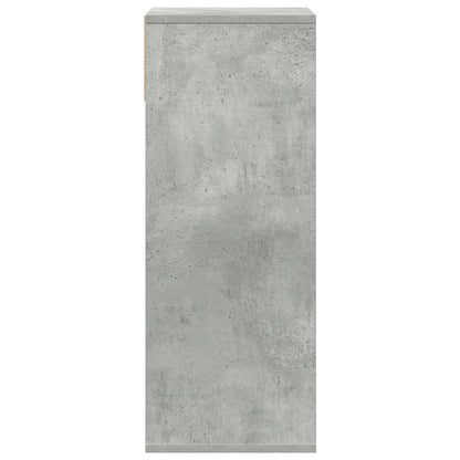 vidaXL Bücherregal Betongrau 34x31x80 cm Holzwerkstoff