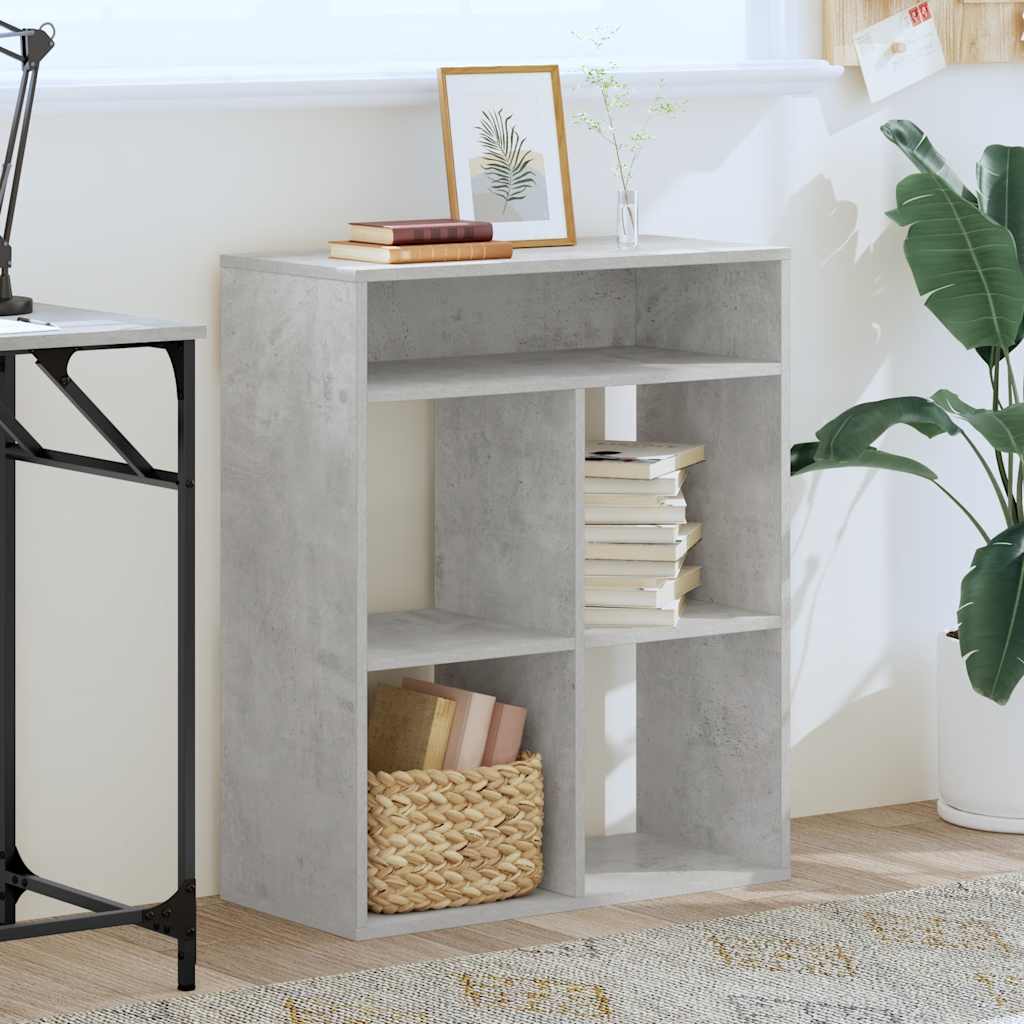 vidaXL Bücherregal Betongrau 66x31x80 cm Holzwerkstoff