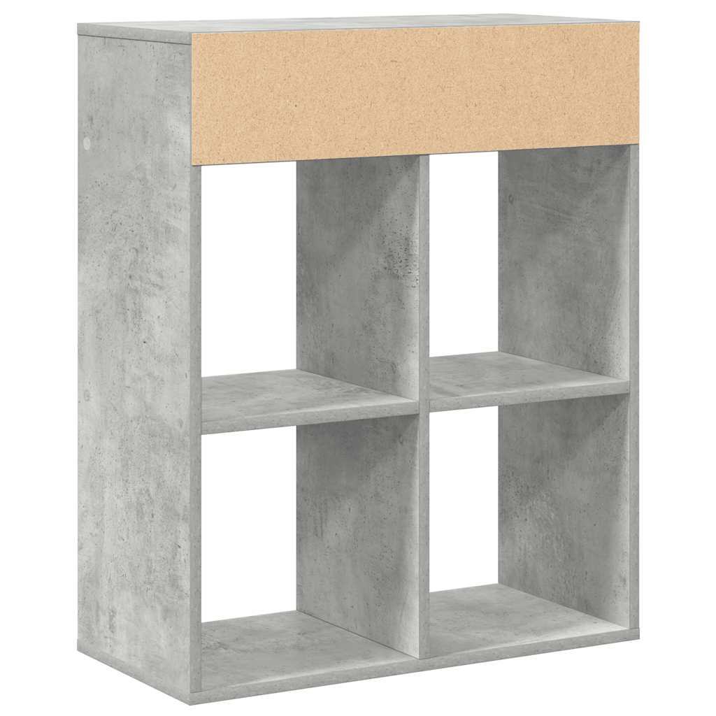 vidaXL Bücherregal Betongrau 66x31x80 cm Holzwerkstoff