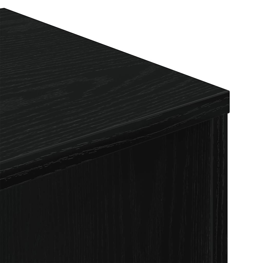 vidaXL Bücherregal Schwarz 34x31x112 cm Holzwerkstoff