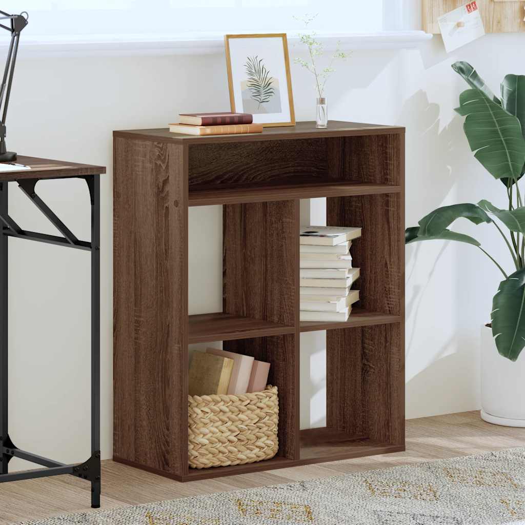 vidaXL Étagère à livres aspect chêne marron 66x31x80 cm en bois d'ingénierie
