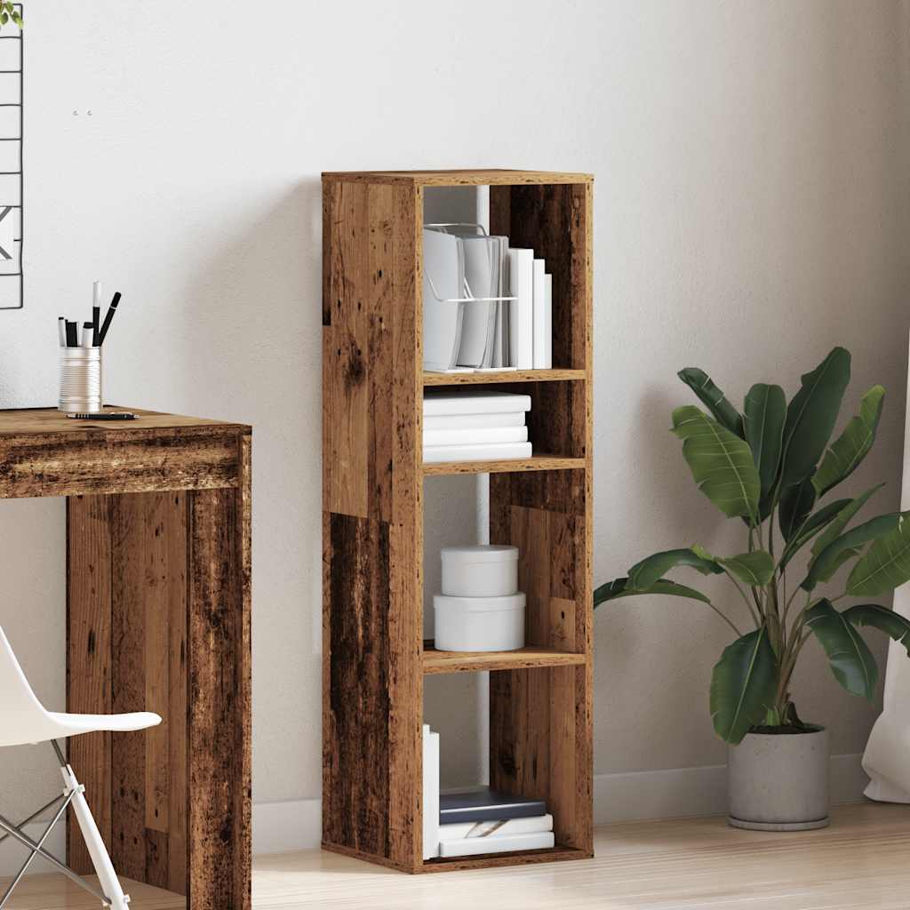 vidaXL Bücherregal Altholz-Optik 34x31x112 cm Holzwerkstoff