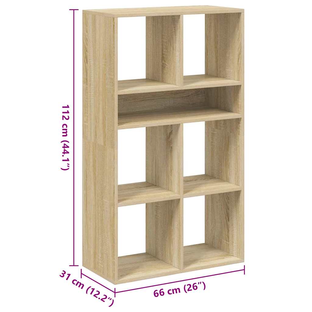 vidaXL Bibliothèque Chêne Sonoma 66x31x112 cm Aggloméré