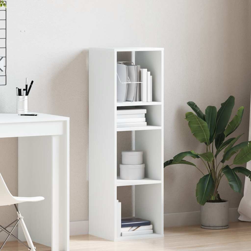 vidaXL Étagère à livres blanche 34x31x112 cm en bois d'ingénierie