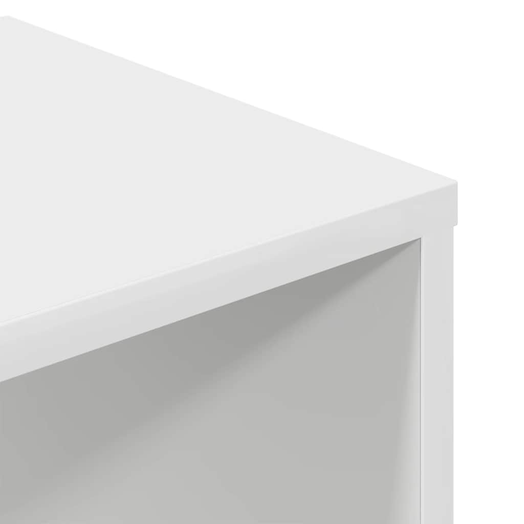 vidaXL Étagère à livres blanche 34x31x112 cm en bois d'ingénierie