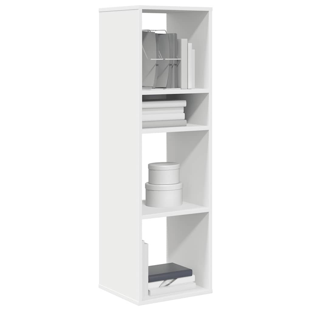 vidaXL Étagère à livres blanche 34x31x112 cm en bois d'ingénierie