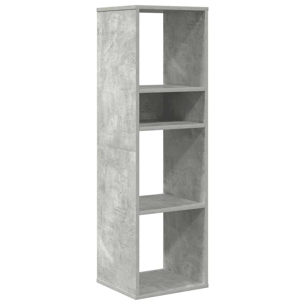 vidaXL Bücherregal Betongrau 34x31x112 cm Holzwerkstoff