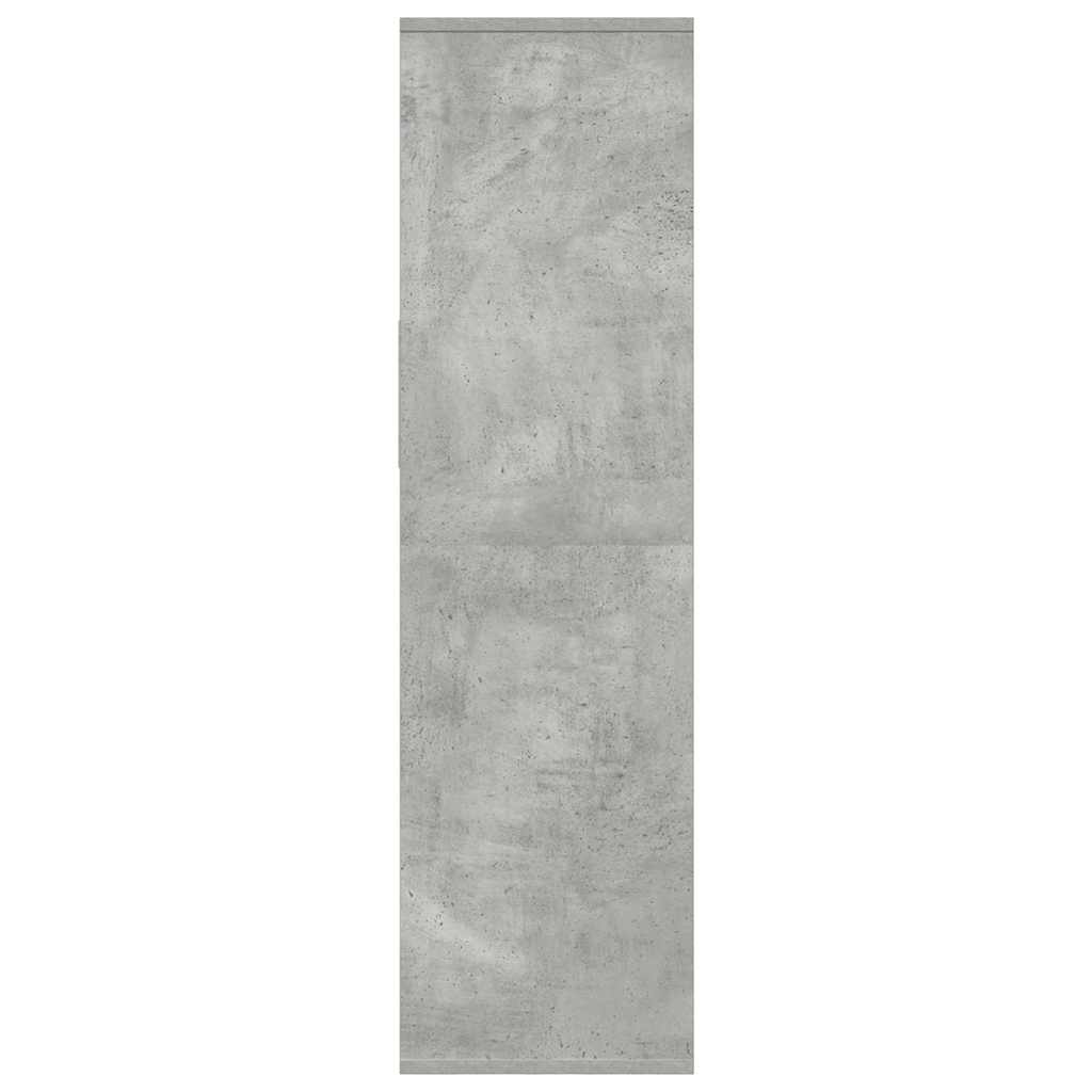 vidaXL Bücherregal Betongrau 34x31x112 cm Holzwerkstoff