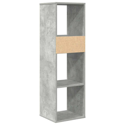 vidaXL Bücherregal Betongrau 34x31x112 cm Holzwerkstoff