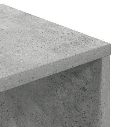 vidaXL Bücherregal Betongrau 34x31x112 cm Holzwerkstoff