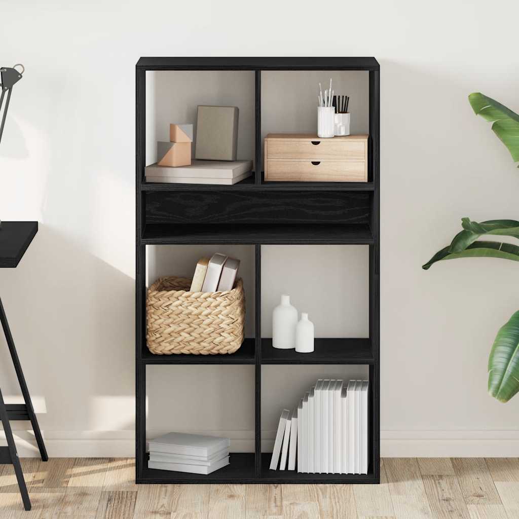 vidaXL Bibliothèque noire 66x31x112 cm en bois d'ingénierie