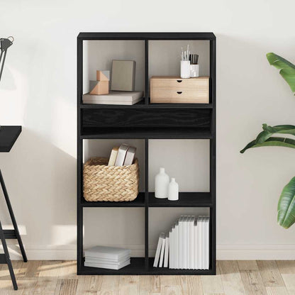 vidaXL Bibliothèque noire 66x31x112 cm en bois d'ingénierie