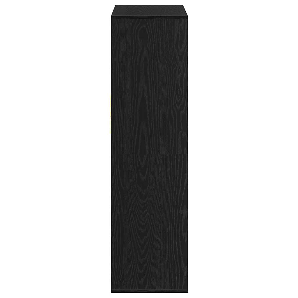 vidaXL Bibliothèque noire 66x31x112 cm en bois d'ingénierie