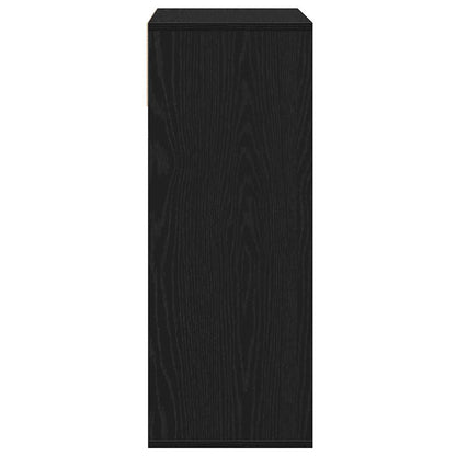 vidaXL Bibliothèque noire 66x31x80 cm en bois d'ingénierie