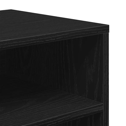 vidaXL Bibliothèque noire 66x31x80 cm en bois d'ingénierie