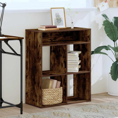 vidaXL Bibliothèque chêne fumé 66x31x80 cm Bois d'ingénierie