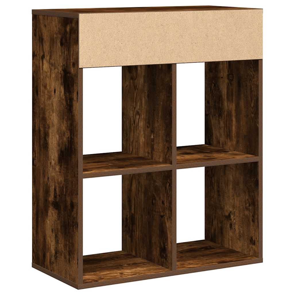 vidaXL Bibliothèque chêne fumé 66x31x80 cm Bois d'ingénierie