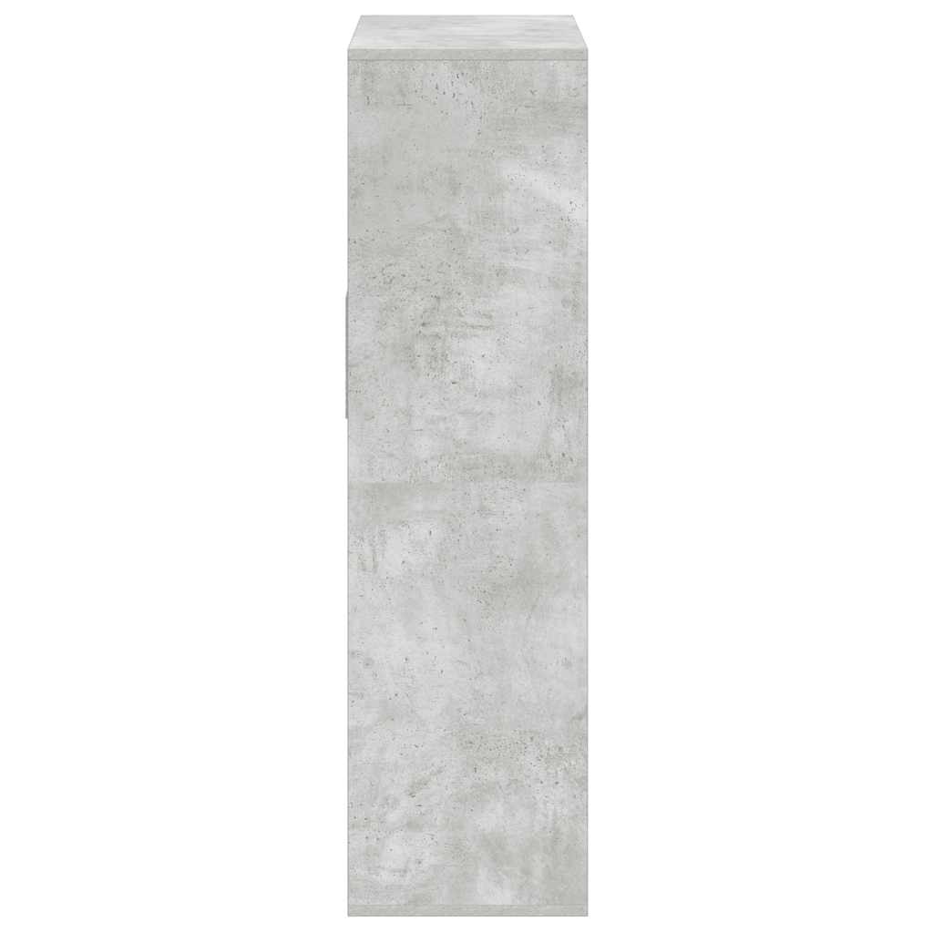 vidaXL Bücherregal Betongrau 66x31x112 cm Holzwerkstoff